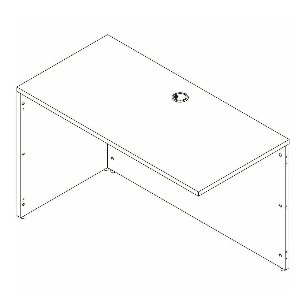 Lorell Essentials Rectangular Return Shell - Rectangle - 1" Thickness Table Top, 29.5" Height x 48" Width x 24" Depth Return Shell - Material: Laminate, Metal - Finish: Modern Elm - Laminate, Modern E. Picture 7