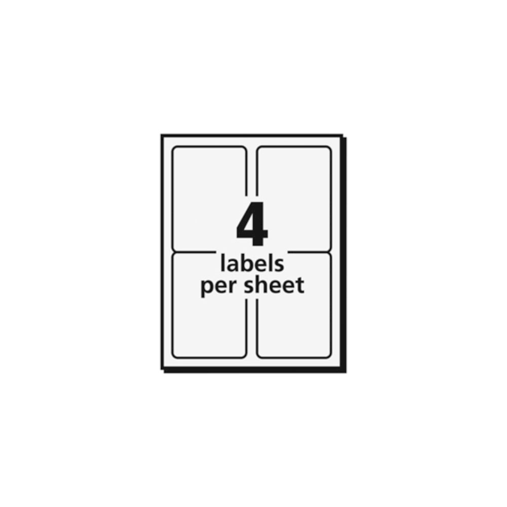 Avery&reg; Address Label - 1 1/2" Width x 2 3/4" Length - Permanent Adhesive - Rectangle - White - Paper - 4 / Sheet - 40 Total Sheets - 160 Total Label(s) - 160 / Pack. Picture 3