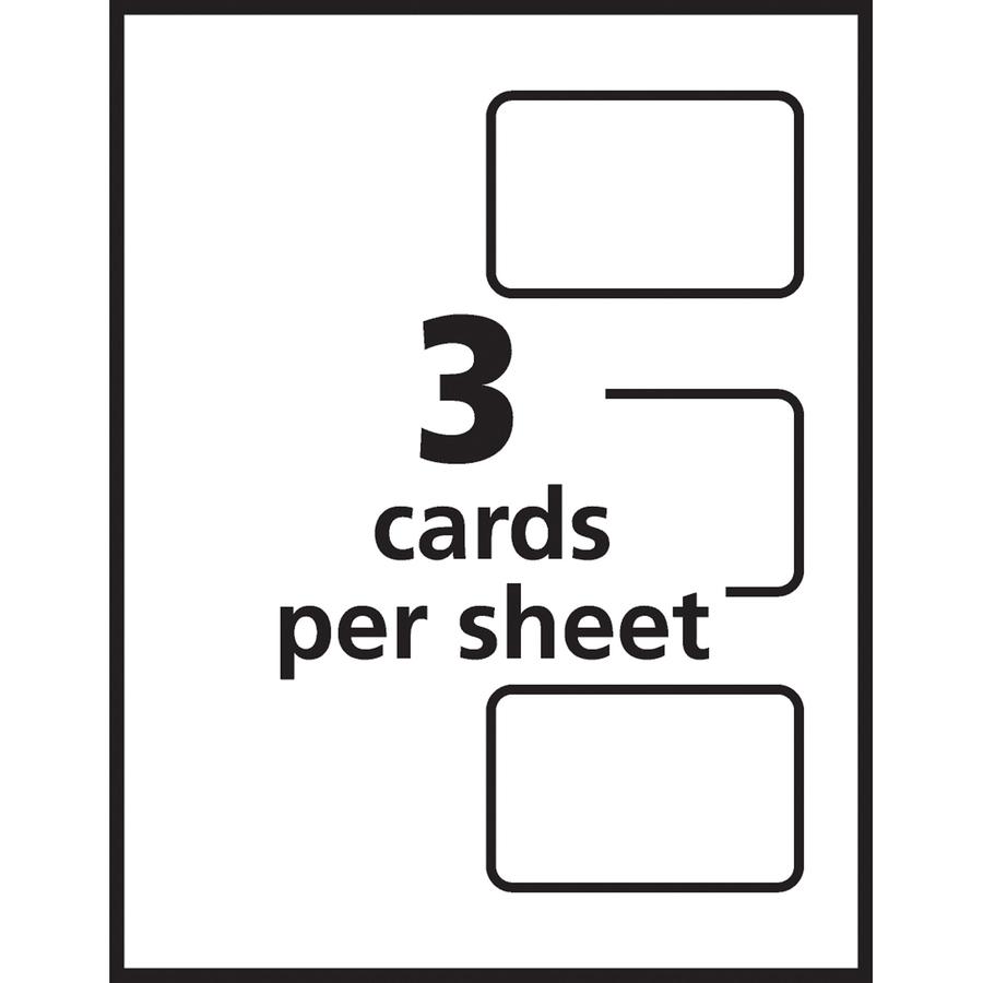 Avery&reg; Self-laminating ID Cards - 30 / Box - 2" Width x 3.3" Height - Laminated, Perforated, Printable, Durable, Perforated - White. Picture 5