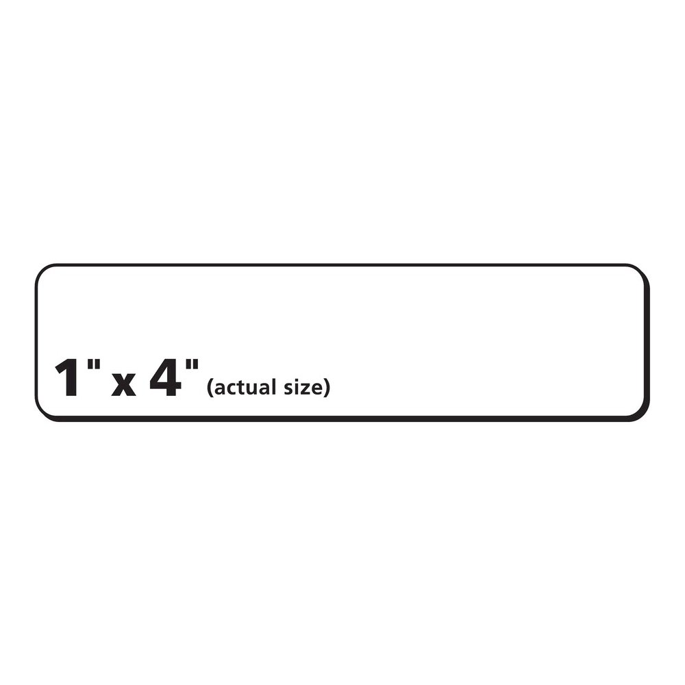 PRES-a-ply White Labels - 1" Width x 4" Length - Permanent Adhesive - Rectangle - Laser, Inkjet - White - Paper - 20 / Sheet - 100 Total Sheets - 2000 Total Label(s) - 2000 / Box. Picture 5