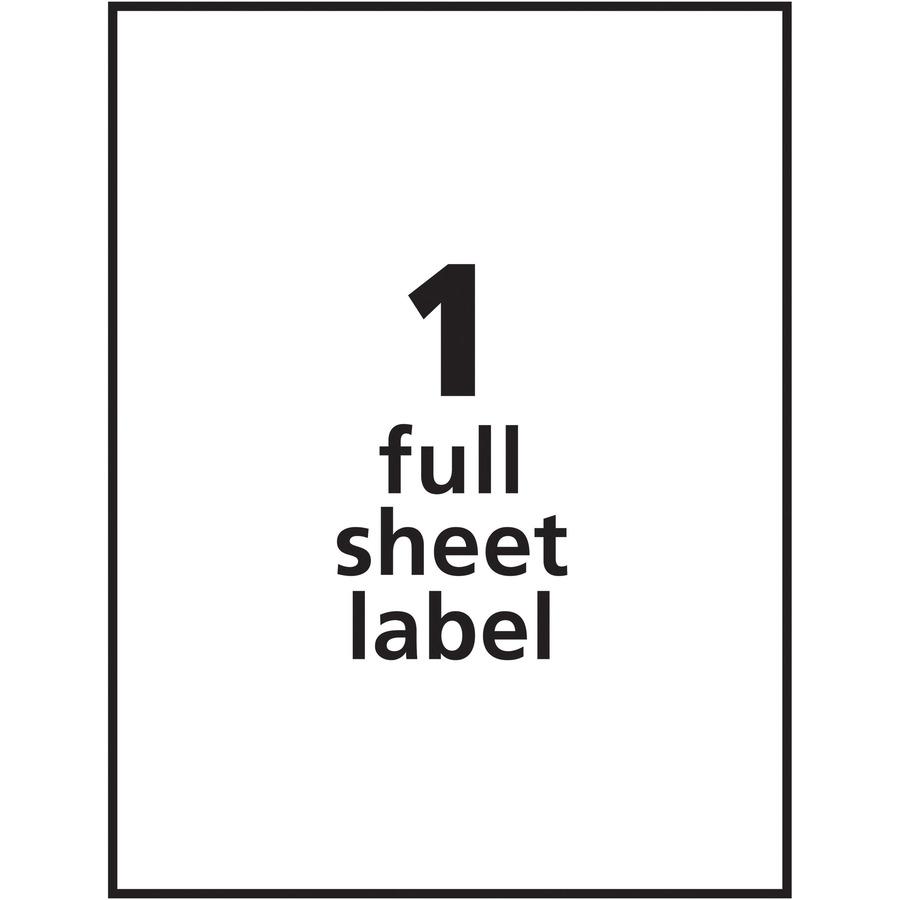 PRES-a-ply Labels - 8 1/2" Width x 11" Length - Permanent Adhesive - Rectangle - Laser, Inkjet - White - 1 Box. Picture 5