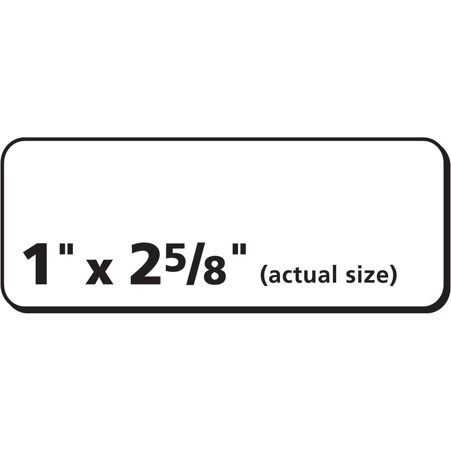PRES-a-ply Labels - 1" Width x 2 5/8" Length - Permanent Adhesive - Rectangle - Laser, Inkjet - White - Paper - 30 / Sheet - 250 Total Sheets - 7500 Total Label(s) - 7500 / Box. Picture 5