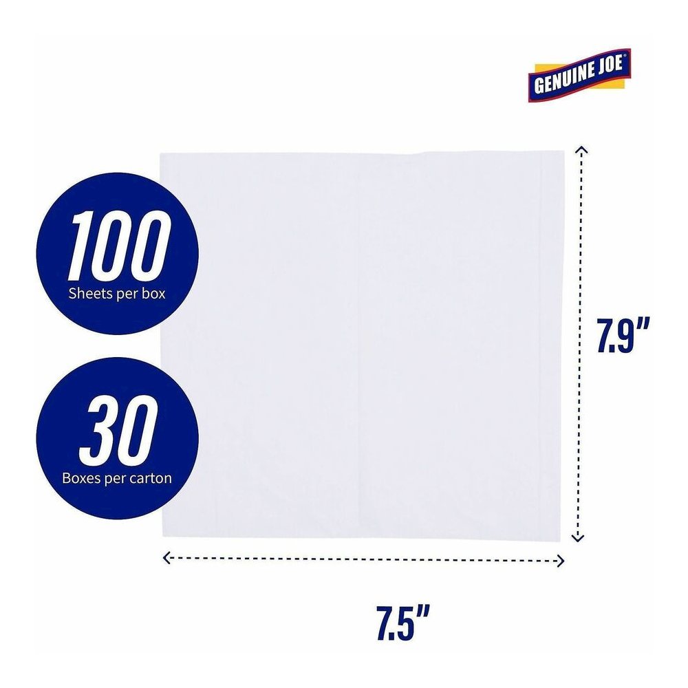 Genuine Joe Facial Tissue - 2 Ply - WhiteBox - 100/Box - 30 / Carton. Picture 8