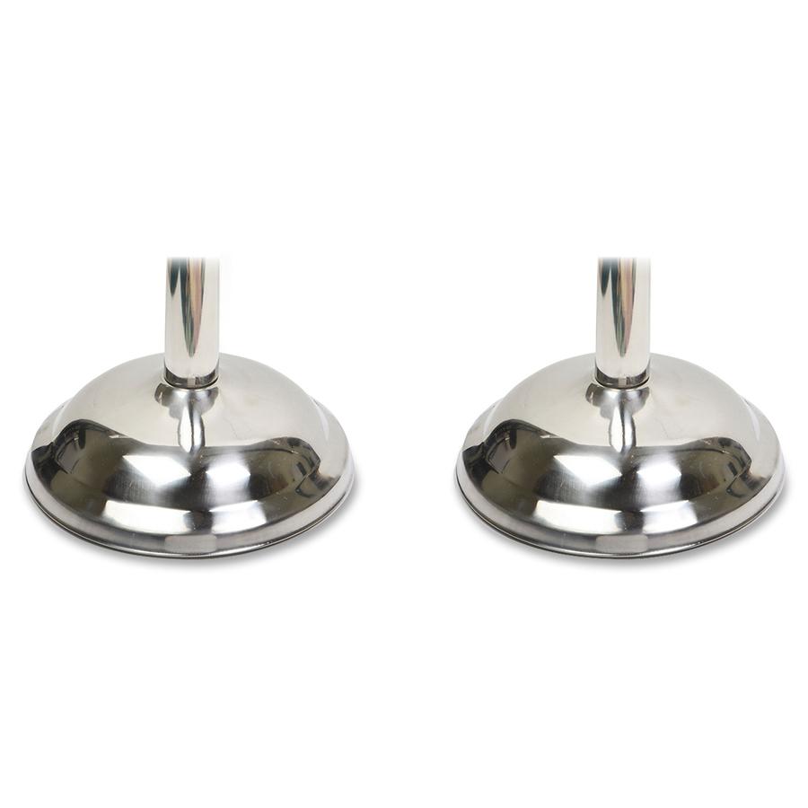 Tatco Bell-shaped Weight Base for Stanchion - Stainless Steel Black Rope - Chrome - 2 / Box. Picture 3