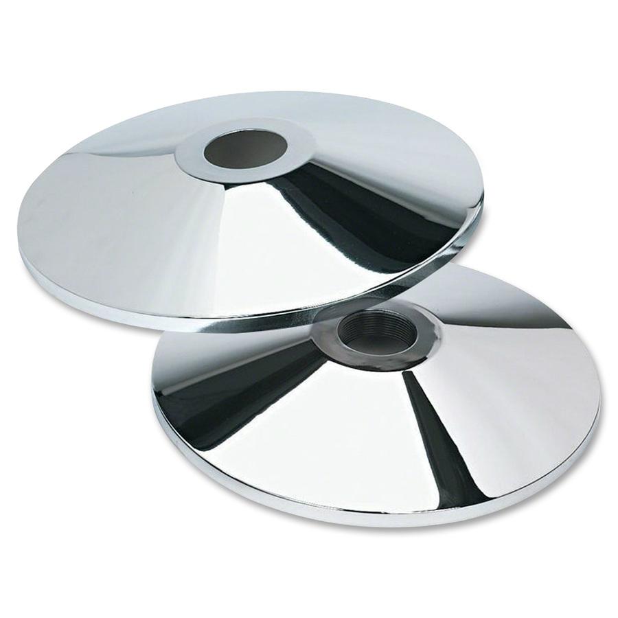 Tatco Adjusta-Tape Stanchion Flat Base - Chrome - Cast Iron - 2 / Box. Picture 2