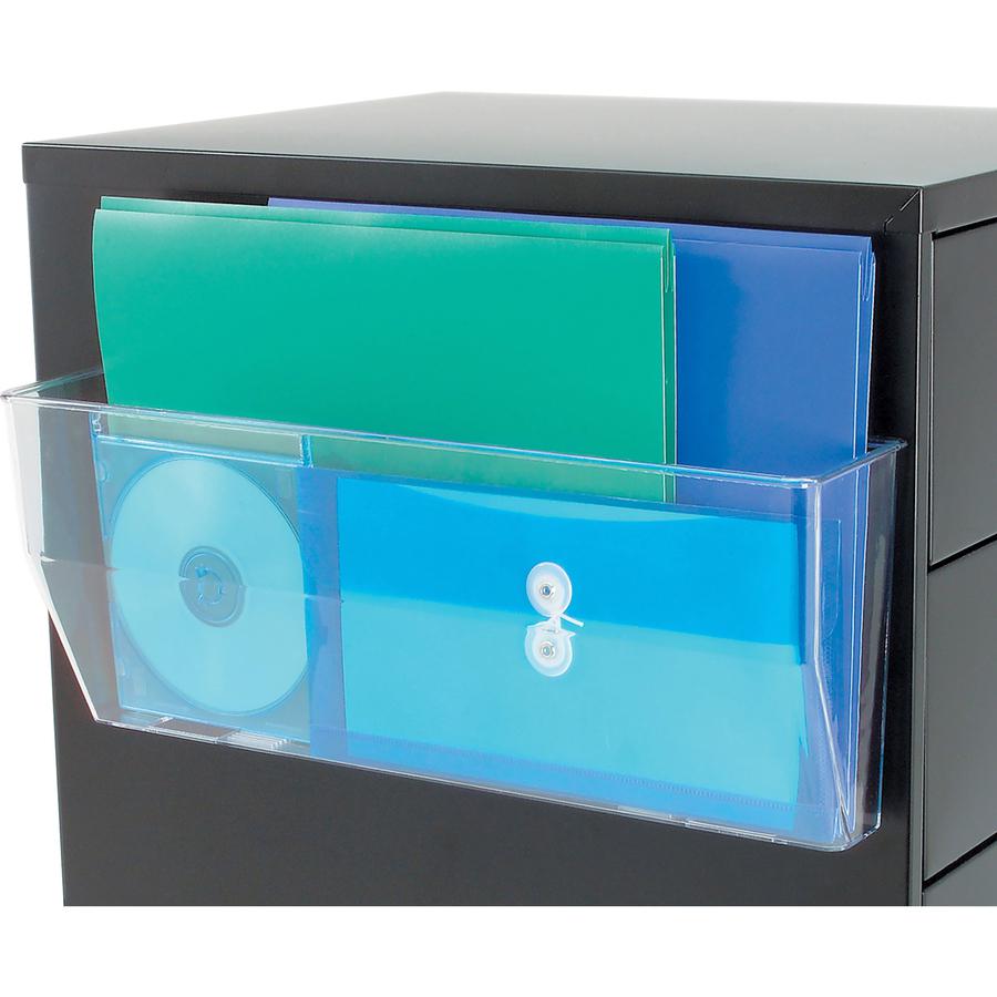 Deflecto Magnetic DocuPocket - 1 Compartment(s) - 6.4" Height x 15" Width x 3" Depth - Clear - Plastic - 1 Each. Picture 3