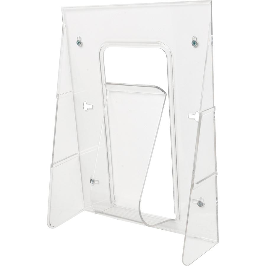 Deflecto Stand-Tall Literature Display - 1 Pocket(s) - 11.8" Height x 9.1" Width x 2.8" DepthDesktop - Clear - Plastic - 1 Each. Picture 2