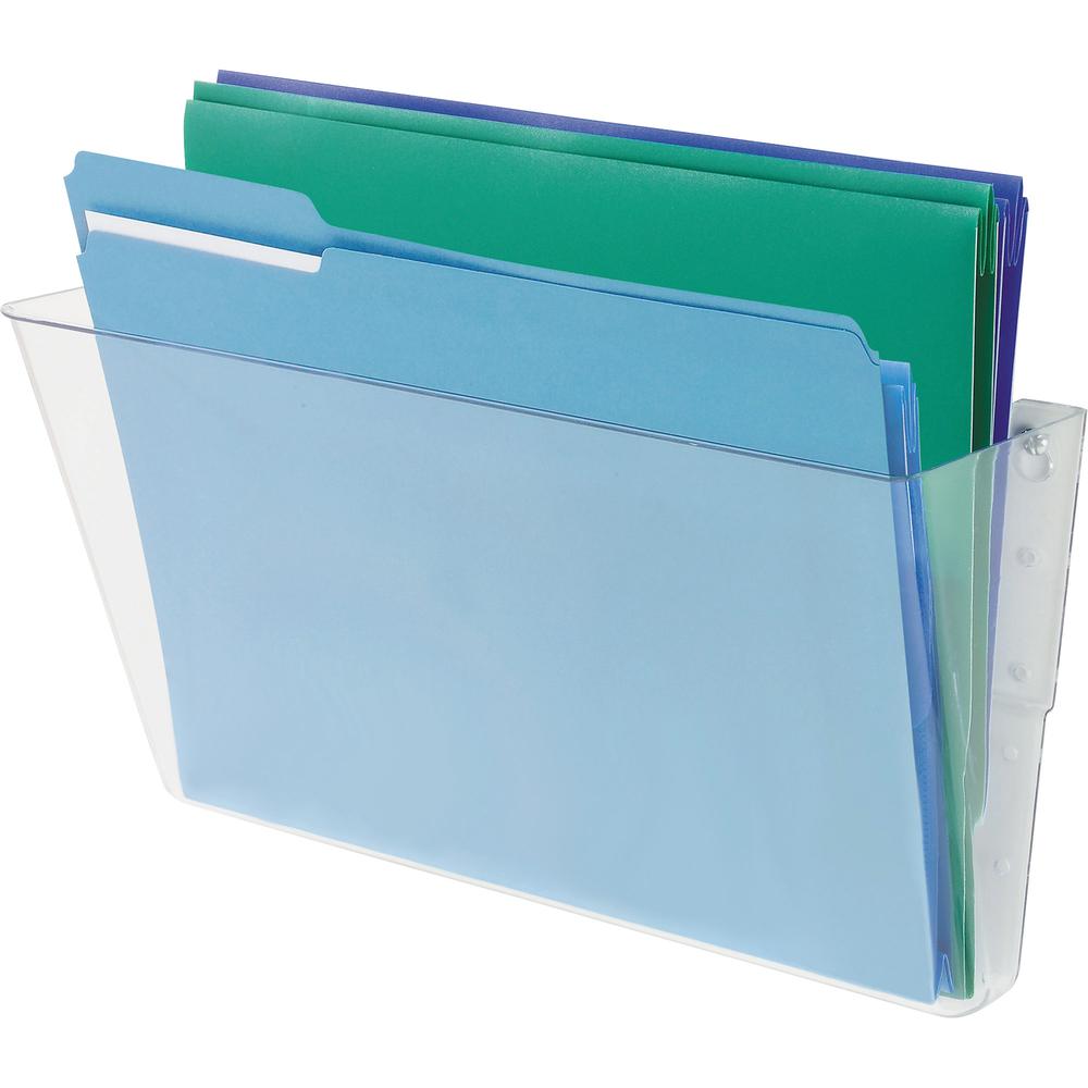 Deflecto EZ Link Stackable DocuPocket - 1 Compartment(s) - 7" Height x 13" Width x 4" Depth - Stackable - Clear - Plastic - 1 Each. Picture 3