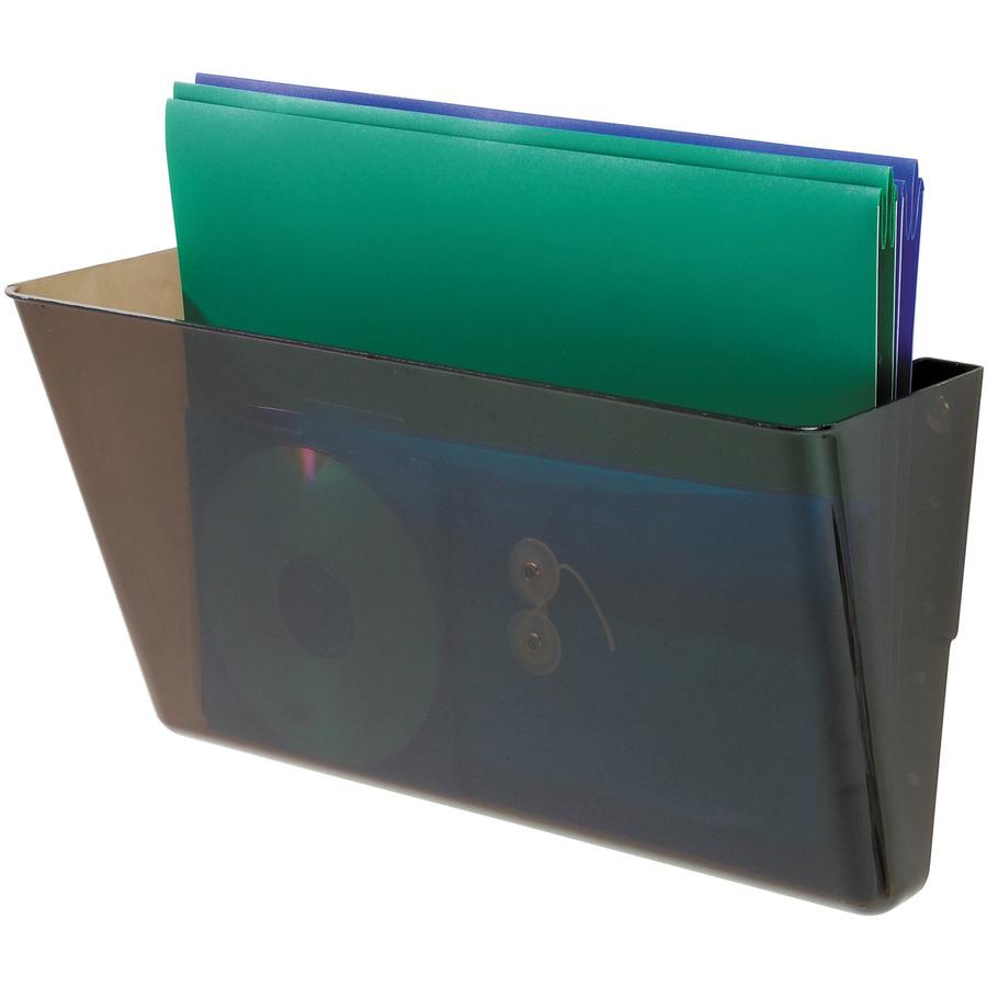 Deflecto EZ Link Stackable DocuPocket - 1 Compartment(s) - 7" Height x 13" Width x 4" Depth - Stackable - Smoke - 1 Each. Picture 6