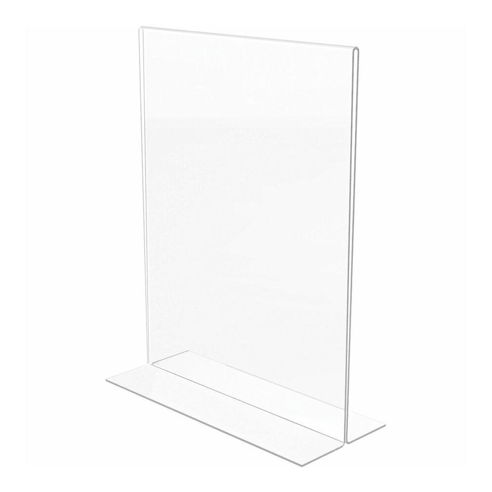 Deflecto Classic Image Double-Sided Sign Holder - 8.5" Width x 11" Height - Rectangular Shape - Self-standing, Bottom Loading - Indoor, Outdoor - Plastic - Clear - 1 Each. Picture 10