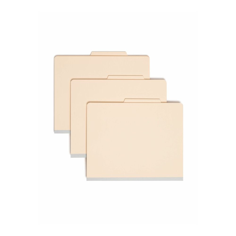 Smead 2/5 Tab Cut Letter Recycled Classification Folder - 8 1/2" x 11" - 2" Expansion - 2 x 2B Fastener - 2" for Folder - Top Tab Location - Right of Center Tab Position - 1 Divider - 18 pt. - 2 Plys . Picture 5