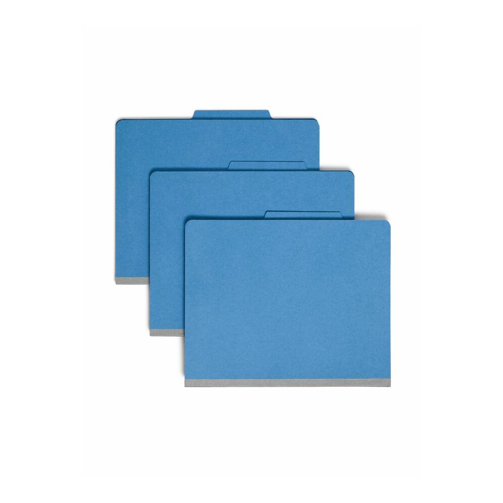 Smead Colored 2/5 Tab Cut Letter Recycled Classification Folder - 8 1/2" x 11" - 2" Expansion - 2 x 2B Fastener - 2" for Folder - Top Tab Location - Right of Center Tab Position - 1 Divider - 14 pt. -. Picture 5