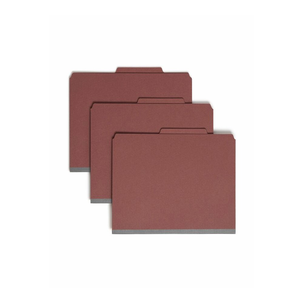 Smead SafeSHIELD 2/5 Tab Cut Letter Recycled Classification Folder - 8 1/2" x 11" - 2" Expansion - 2 x 2S Fastener - Folder - Top Tab Location - Right of Center Tab Position - 1 Divider - 25 pt. - Pre. Picture 7