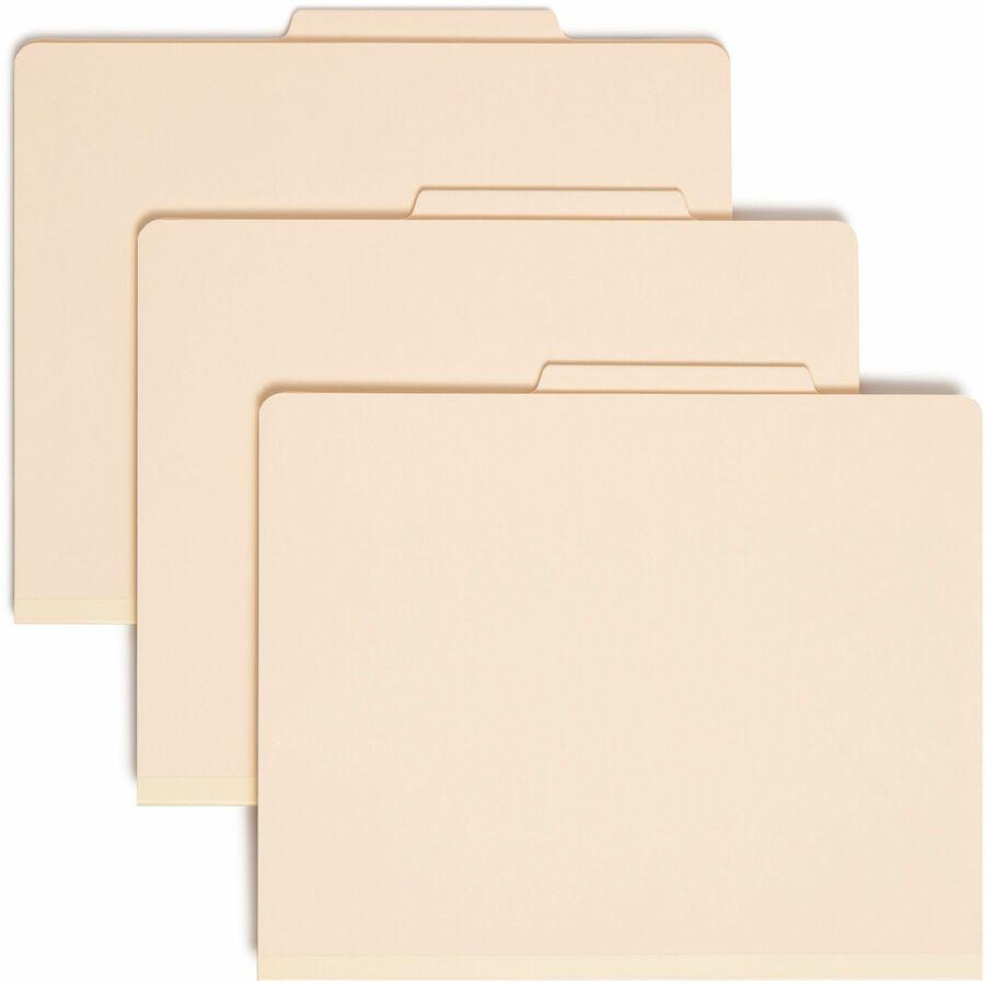 Smead 2/5 Tab Cut Letter Recycled Classification Folder - 8 1/2" x 11" - 2" Expansion - 2 x 2B Fastener - 2" for Folder - Top Tab Location - Right of Center Tab Position - 2 Divider - 18 pt. - 2 Plys . Picture 7