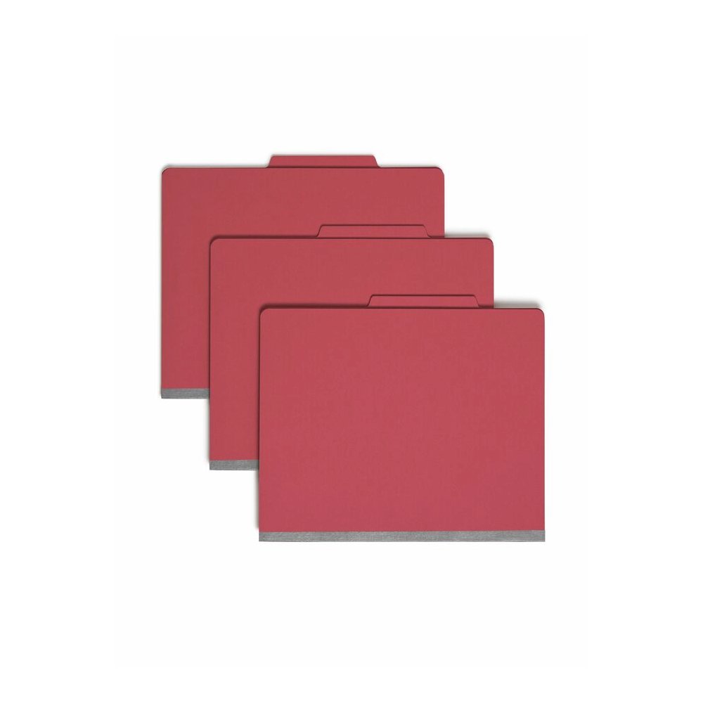 Smead Colored 2/5 Tab Cut Letter Recycled Classification Folder - 8 1/2" x 11" - 2" Expansion - 2 x 2B Fastener - 2" for Folder - Top Tab Location - Right of Center Tab Position - 2 Divider - 14 pt. -. Picture 6