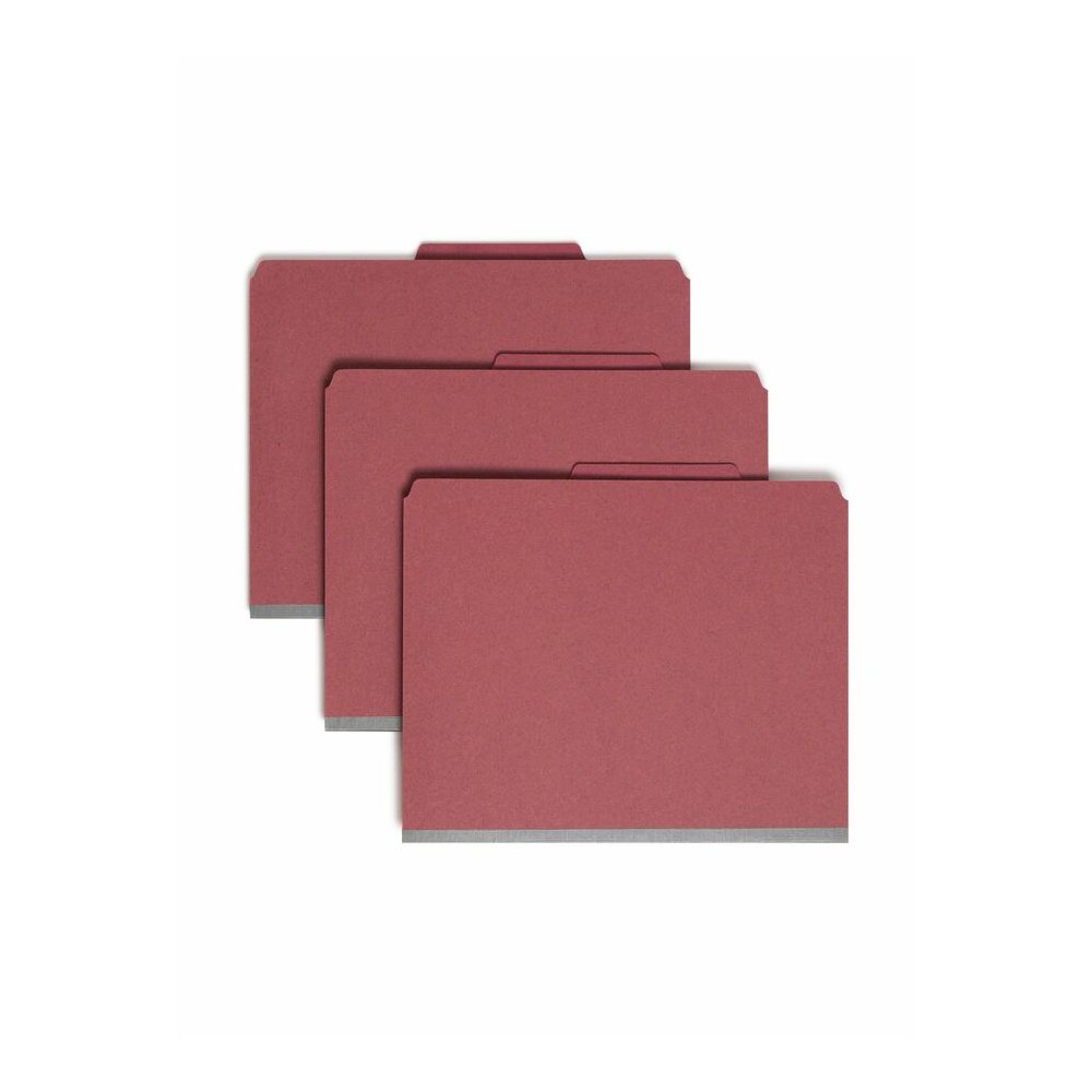 Smead SafeSHIELD 2/5 Tab Cut Letter Recycled Classification Folder - 8 1/2" x 11" - 2" Expansion - 2 x 2S Fastener - 2" for Folder - 2 Pocket - Top Tab Location - Right of Center Tab Position - 2 Divi. Picture 9