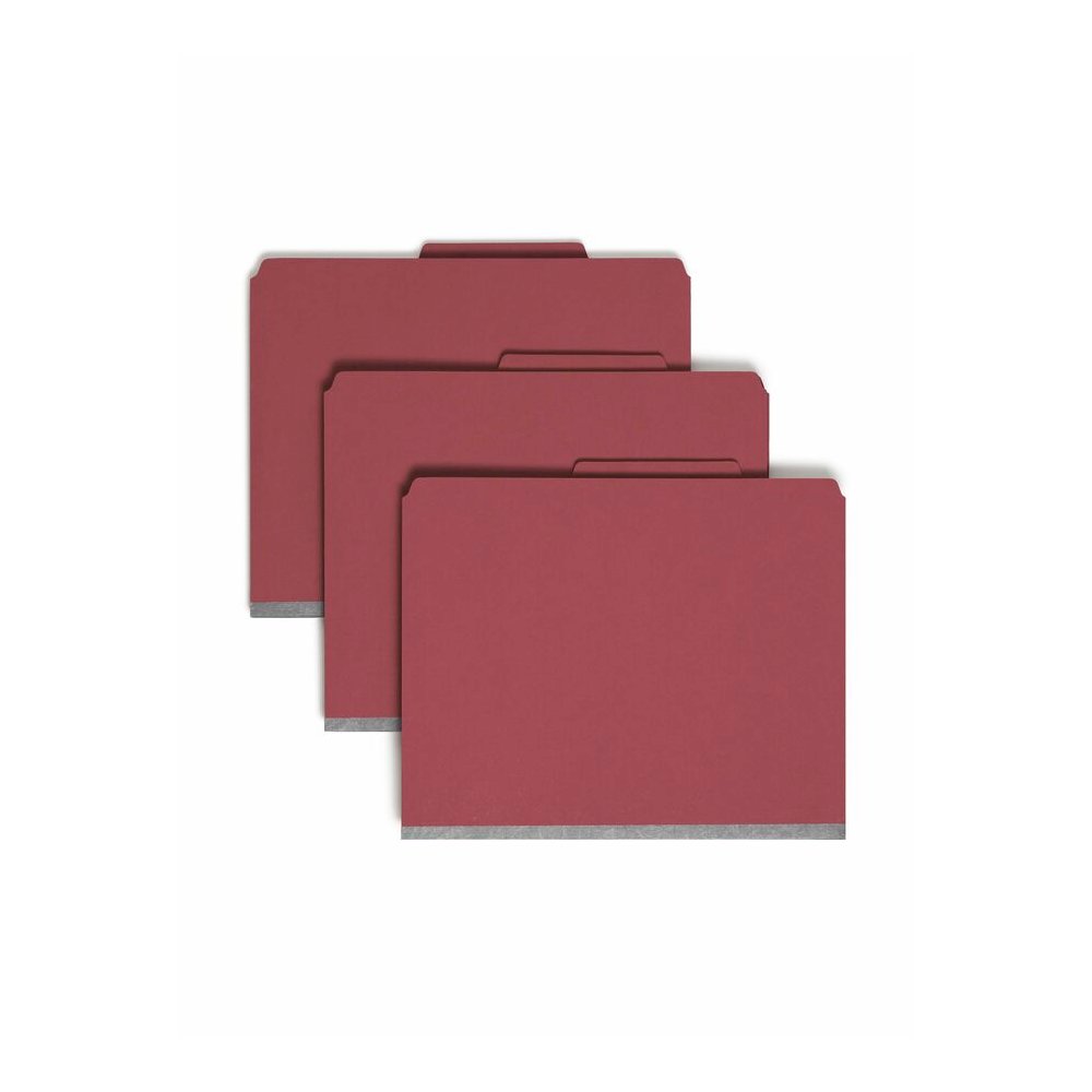 Smead SafeSHIELD 2/5 Tab Cut Letter Recycled Classification Folder - 8 1/2" x 11" - 2" Expansion - 2 x 2S Fastener - 2" for Folder - 2 Pocket - Top Tab Location - Right of Center Tab Position - 2 Divi. Picture 9