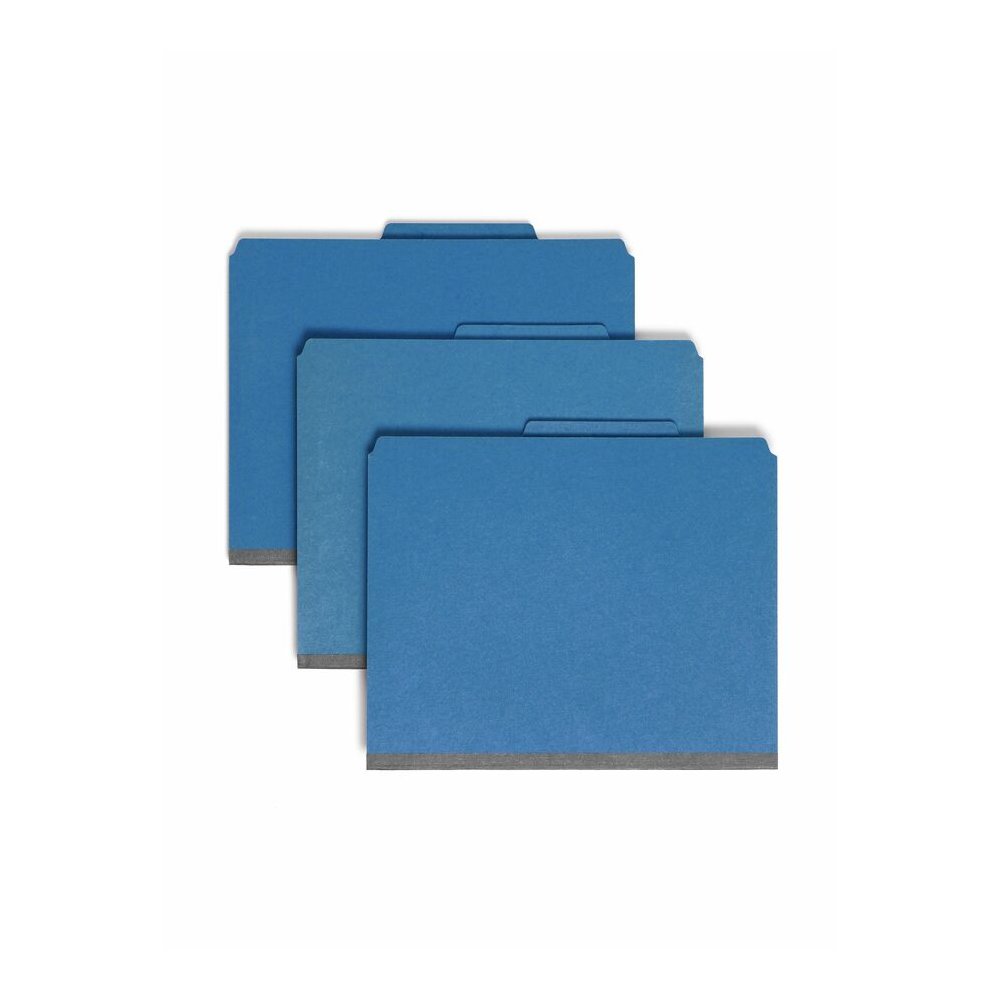 Smead SafeSHIELD 2/5 Tab Cut Letter Recycled Classification Folder - 8 1/2" x 11" - 3" Expansion - 2 x 2S Fastener - 2" for Folder - Top Tab Location - Right of Center Tab Position - 3 Divider - 25 pt. Picture 10