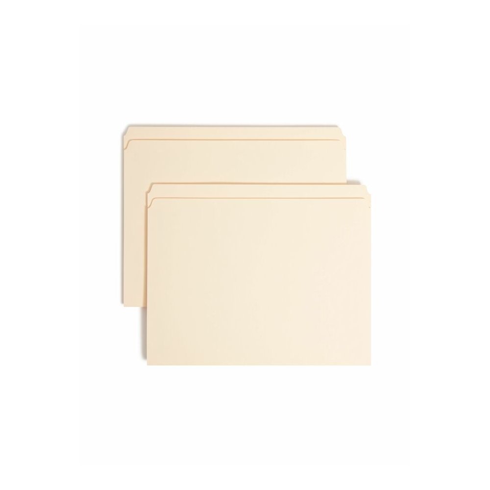 Smead Straight Tab Cut Letter Recycled Fastener Folder - 8 1/2" x 11" - 3/4" Expansion - 1 x 2K Fastener - 2" for Folder - 11 pt. - 2 Plys - Manila - Reinforced Tab - 10% Recycled - 50 / Box. Picture 6