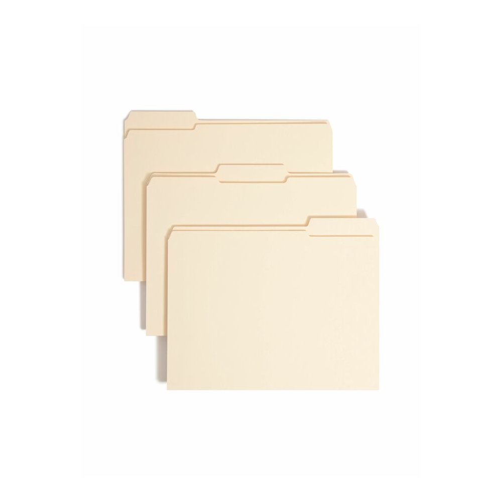 Smead 1/3 Tab Cut Letter Recycled Fastener Folder - 8 1/2" x 11" - 1 1/2" Expansion - 2 x 2B Fastener - 1 1/2" for Folder - Top Tab Location - Assorted Tab Position - 14 pt. - 2 Plys - Manila - Reinfo. Picture 7