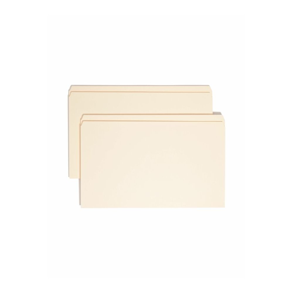 Smead Straight Tab Cut Legal Recycled Top Tab File Folder - 8 1/2" x 14" - 3/4" Expansion - 11 pt. - 2 Plys - Manila - Rounded Corner, Durable, Reinforced Tab - 10% Recycled - 100 / Box. Picture 7