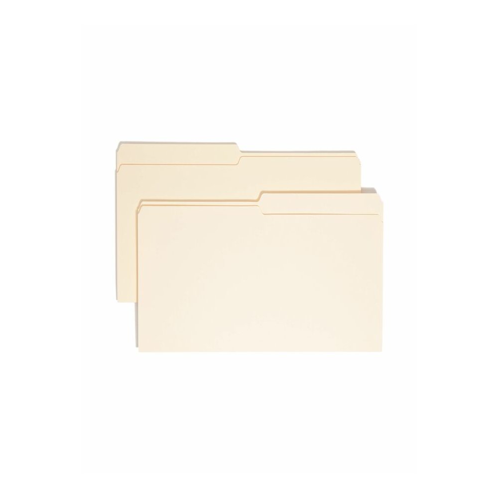 Smead 1/2 Tab Cut Legal Recycled Top Tab File Folder - 8 1/2" x 14" - 3/4" Expansion - Top Tab Location - Assorted Tab Position - 11 pt. - 1 Plys - Manila - 10% Recycled - 100 / Box. Picture 7
