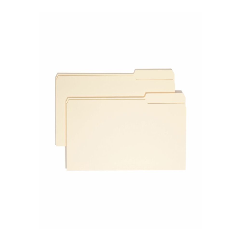 Smead 1/3 Tab Cut Legal Recycled Top Tab File Folder - 8 1/2" x 14" - 3/4" Expansion - Top Tab Location - Third Tab Position - 11 pt. - 1 Plys - Manila - 10% Recycled - 100 / Box. Picture 7
