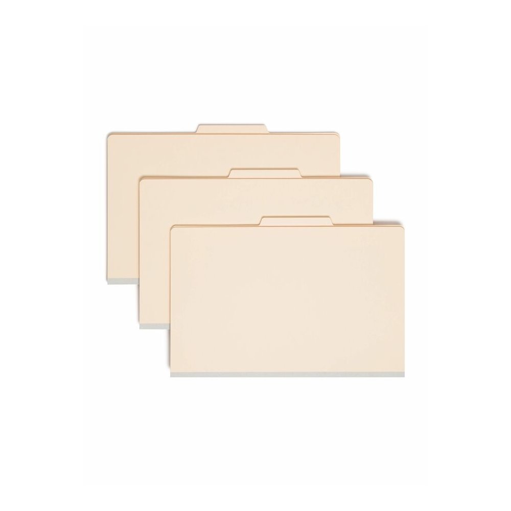 Smead 2/5 Tab Cut Legal Recycled Classification Folder - 8 1/2" x 14" - 2" Expansion - 2 x 2B Fastener - 2" for Folder - Top Tab Location - Right of Center Tab Position - 1 Divider - 18 pt. - 2 Plys -. Picture 5