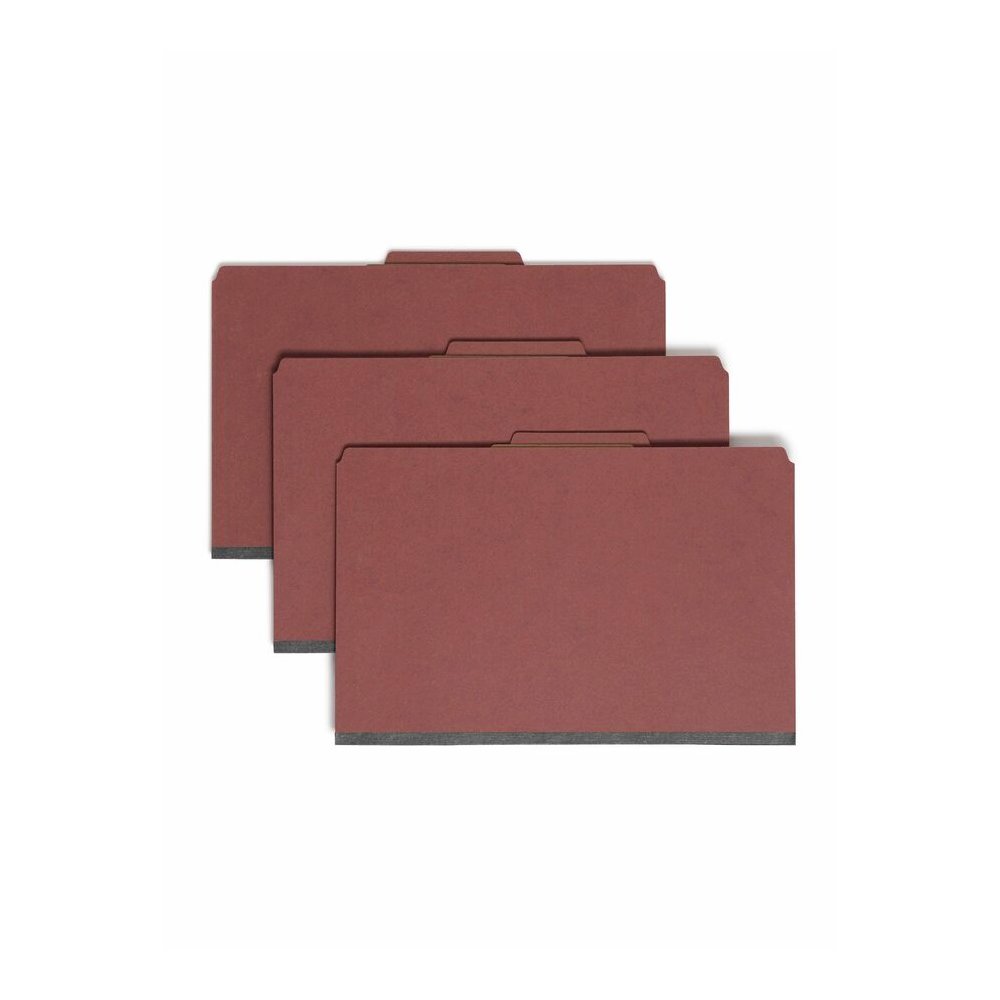 Smead SafeSHIELD 2/5 Tab Cut Legal Recycled Classification Folder - 8 1/2" x 14" - 2" Expansion - 2 x 2S Fastener - 2" for Folder - Top Tab Location - Right of Center Tab Position - 1 Divider - 25 pt.. Picture 8