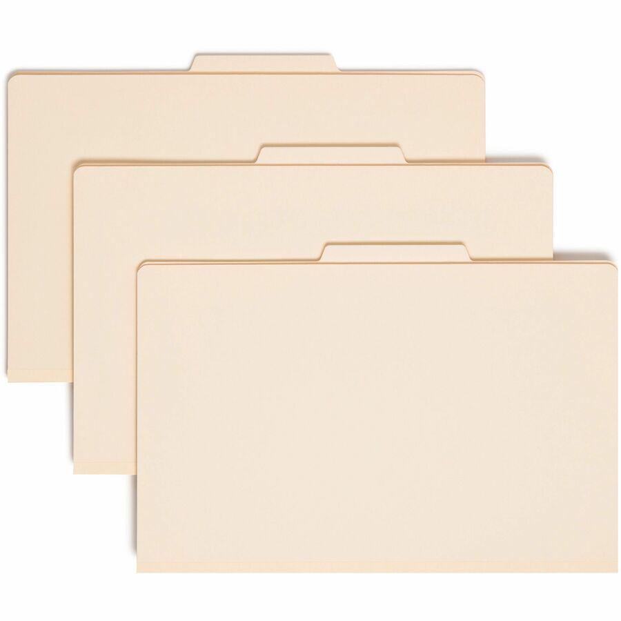 Smead 2/5 Tab Cut Legal Recycled Classification Folder - 8 1/2" x 14" - 2" Expansion - 2 x 2B Fastener - 2" for Folder - Top Tab Location - Right of Center Tab Position - 2 Divider - 18 pt. - 2 Plys -. Picture 7