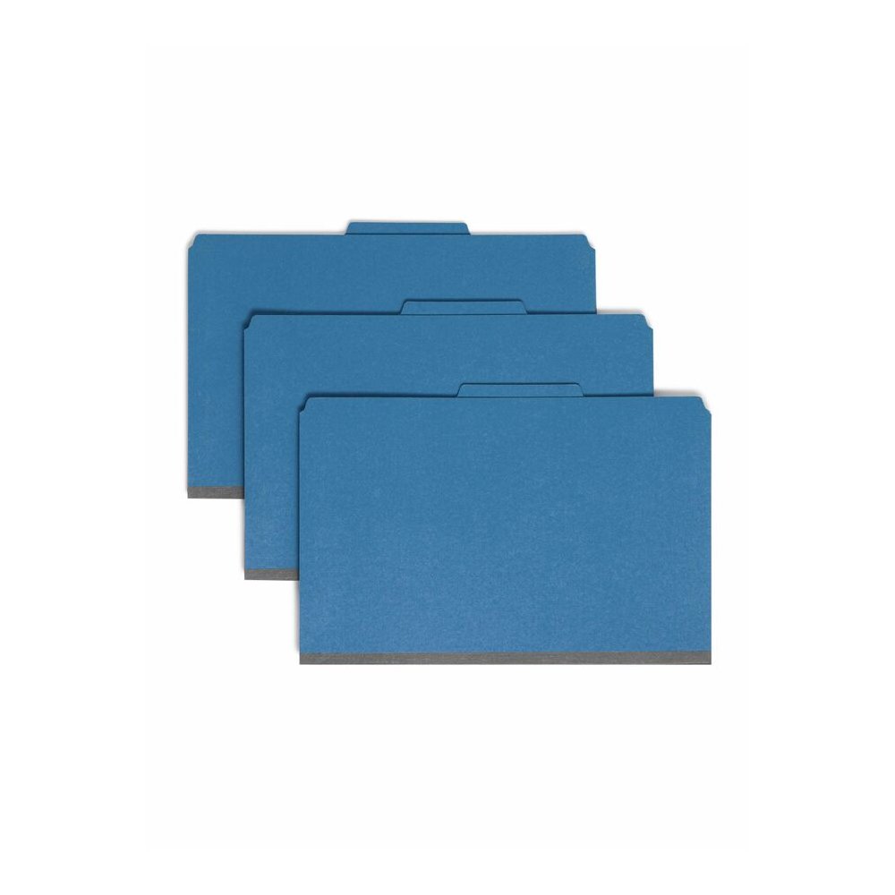 Smead SafeSHIELD 2/5 Tab Cut Legal Recycled Classification Folder - 8 1/2" x 14" - 3" Expansion - 2 x 2S Fastener - 2" for Folder - Top Tab Location - Right of Center Tab Position - 3 Divider - 25 pt.. Picture 9