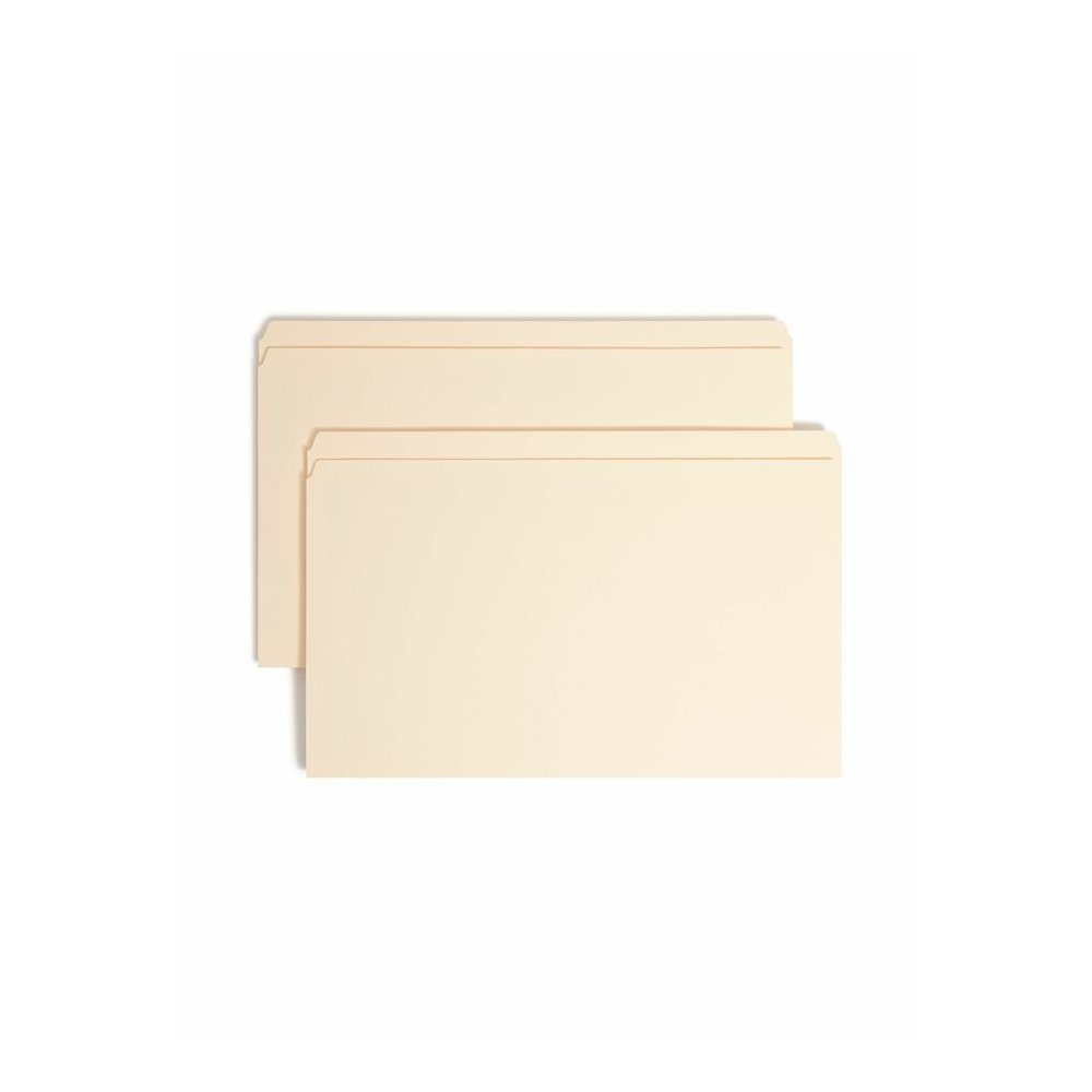 Smead Straight Tab Cut Legal Recycled Fastener Folder - 8 1/2" x 14" - 3/4" Expansion - 1 x 2K Fastener - 2" for Folder - 11 pt. - 2 Plys - Manila - Reinforced Tab - 10% Recycled - 50 / Box. Picture 5