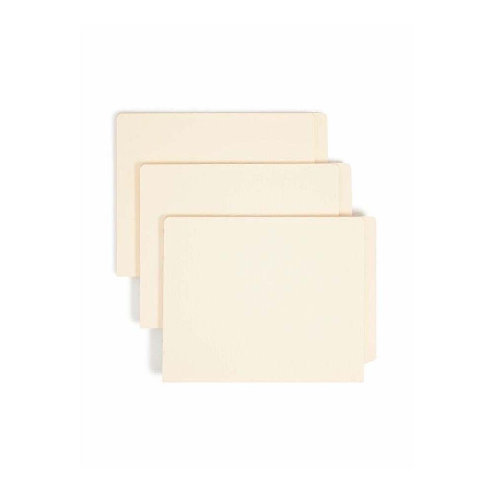 Smead Straight Tab Cut Letter Recycled End Tab File Folder - 8 1/2" x 11" - 1 1/2" Expansion - 14 pt. - 2 Plys - Manila - Reinforced, Embossed - 10% Recycled - 50 / Box. Picture 8
