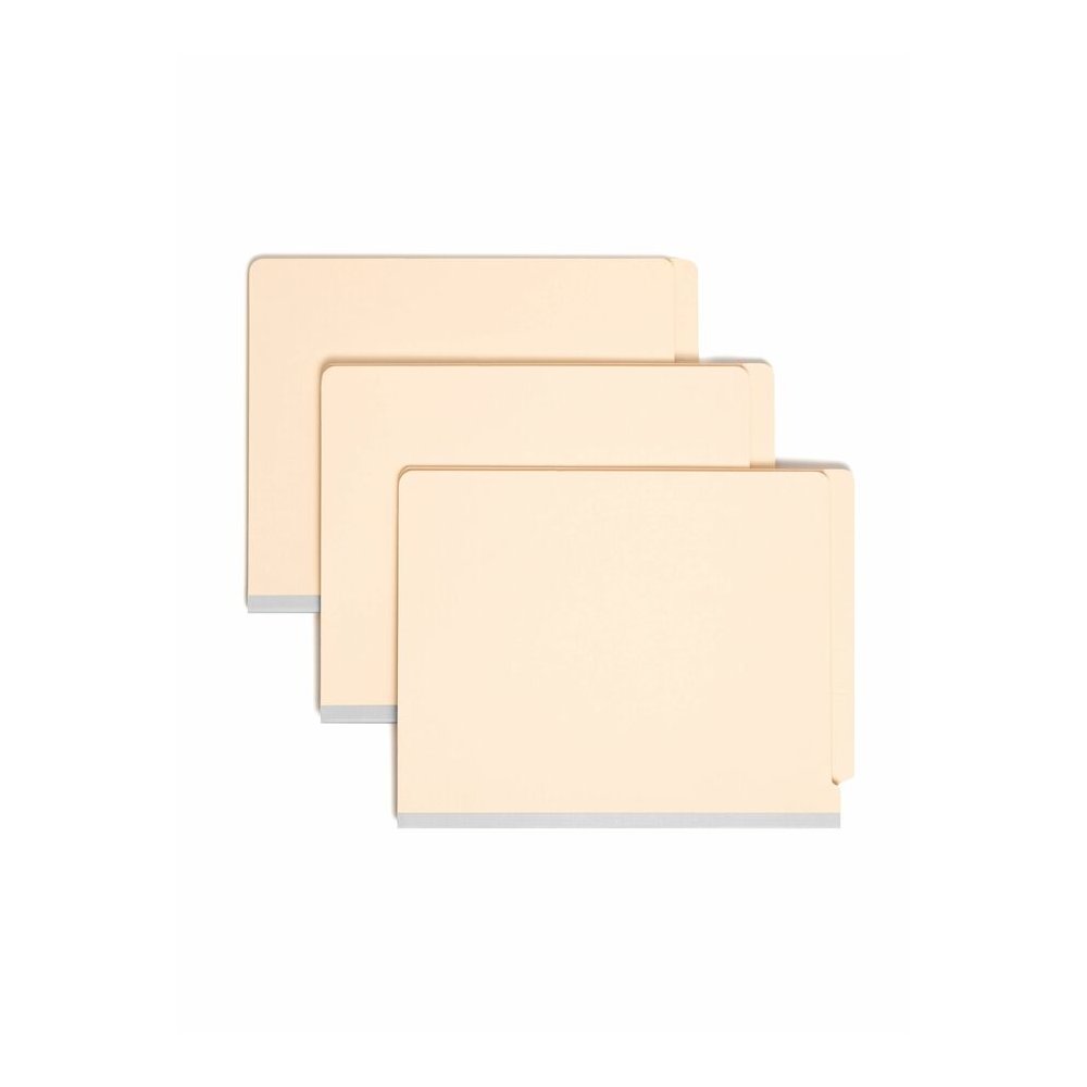 Smead Straight Tab Cut Letter Recycled Classification Folder - 8 1/2" x 11" - 2" Expansion - 2 x 2B Fastener - 2" for Folder - End Tab Location - 1 Divider - 18 pt. - 2 Plys - Pressboard - Manila - Lo. Picture 5