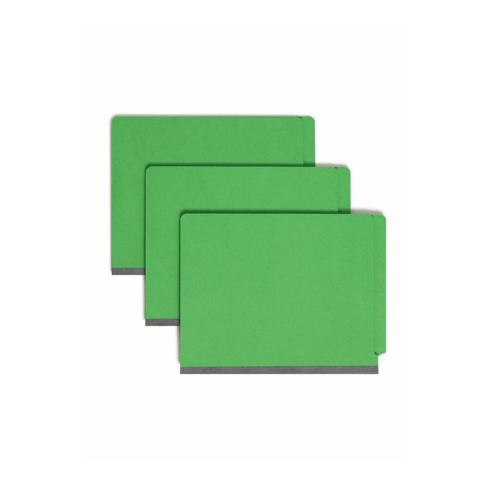 Smead Straight Tab Cut Letter Recycled Classification Folder - 8 1/2" x 11" - 2" Expansion - 2 x 2B Fastener - 2" for Folder - End Tab Location - Right of Center Tab Position - 2 Divider - 14 pt. - 2 . Picture 6