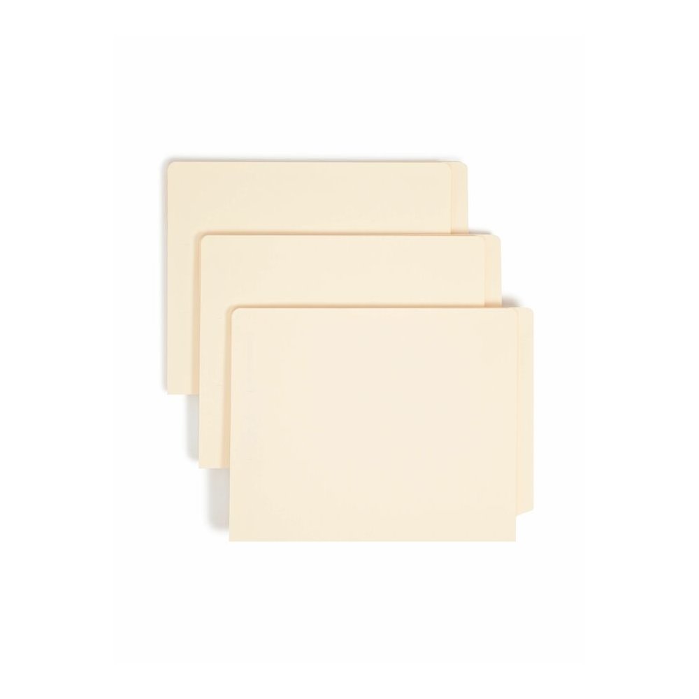Smead Straight Tab Cut Letter Recycled Fastener Folder - 8 1/2" x 11" - 1 1/2" Expansion - 2 x 2B Fastener - 2" for Folder - End Tab Location - 14 pt. - 2 Plys - Manila - Reinforced Tab, Heavyweight C. Picture 6