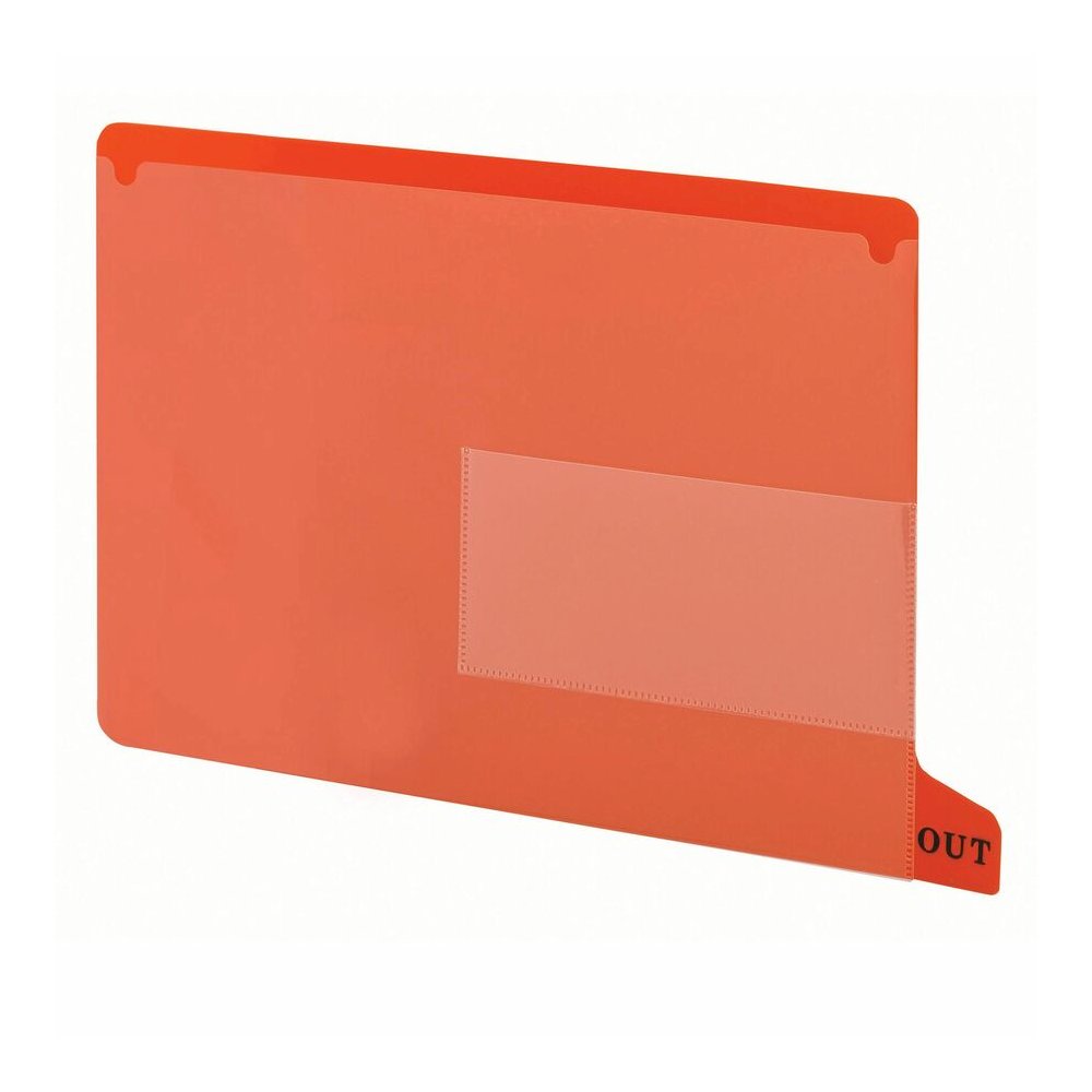 Smead End Tab Out Guides - Printed Bottom Tab(s) - Message - OUT - Letter - Red Poly Tab(s) - 25 / Box. Picture 5
