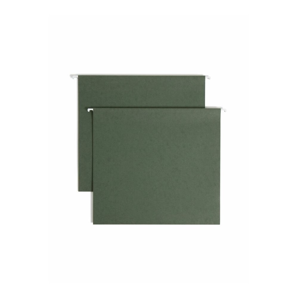 Smead Letter Recycled Hanging Folder - 8 1/2" x 11" - 3" Expansion - 11 pt. - Pressboard - Standard Green - Reinforced Base - 10% Recycled - 25 / Box. Picture 7