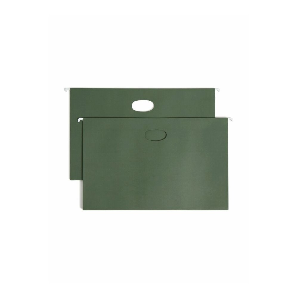 Smead Legal Recycled Hanging Folder - 8 1/2" x 14" - 3 1/2" Expansion - 11 pt. - Standard Green - 30% Recycled - 10 / Box. Picture 7
