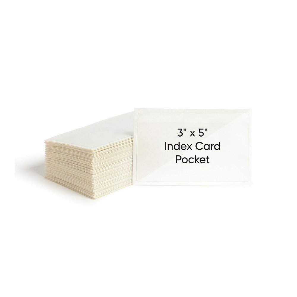 Smead Self-Adhesive Pockets - For 5 5/16" x 3 5/8" Sheet - Clear - Poly - 100 / Box. Picture 7