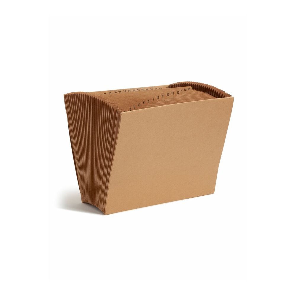 Smead Letter Recycled Expanding File - 8 1/2" x 11" - 7/8" Expansion - 31 Pocket - Kraft - Elastic Closure, Reinforced Gusset, Flap, Heavy Duty - 10% Recycled - 1 Each. Picture 8