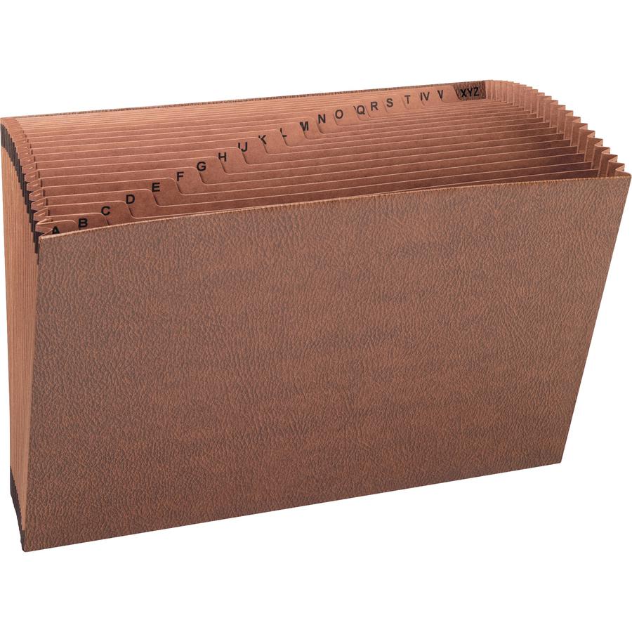 Smead TUFF Legal Recycled Expanding File - 8 1/2" x 14" - 7/8" Expansion - 21 Pocket - Redrope - Tear Resistant, Reinforced Gusset - 30% Recycled - 1 Each. Picture 9