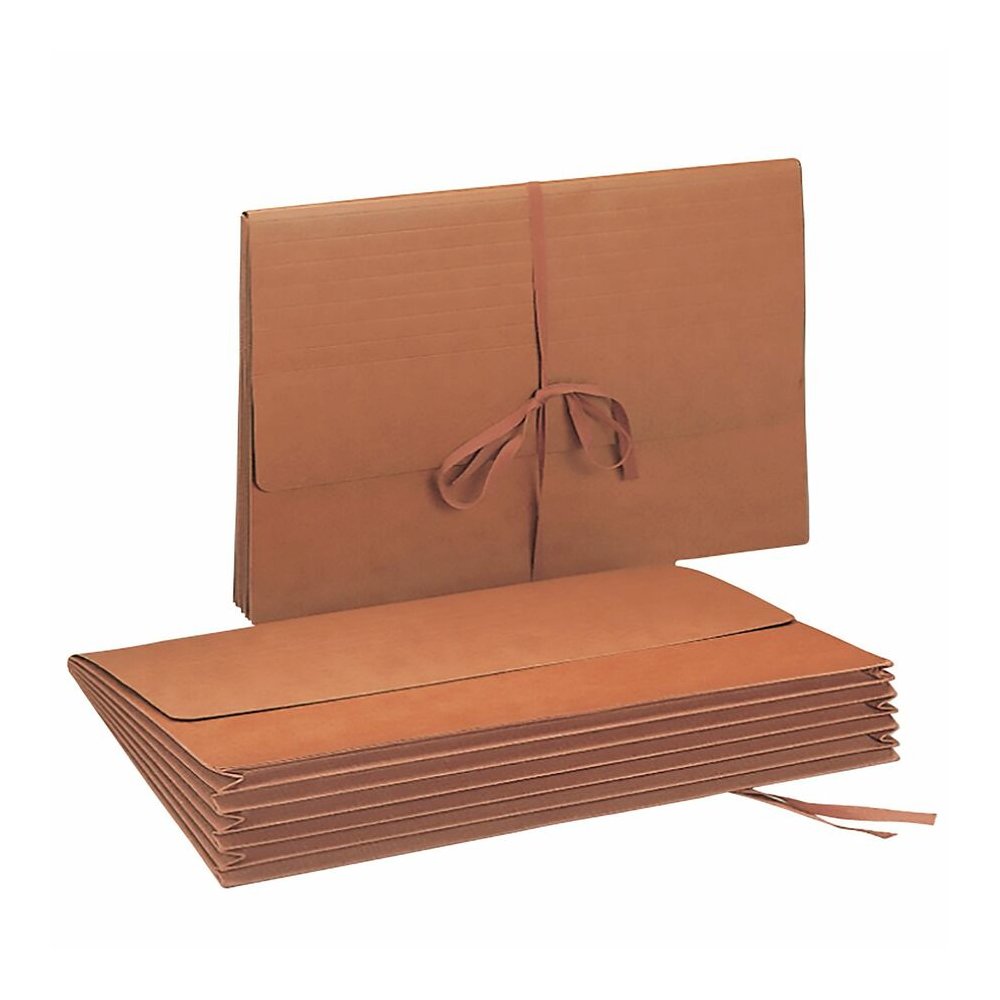 Smead Legal Recycled File Wallet - 8 1/2" x 14" - 5 1/4" Expansion - Redrope - Reinforced Gusset - 30% Recycled - 1 Each. Picture 2