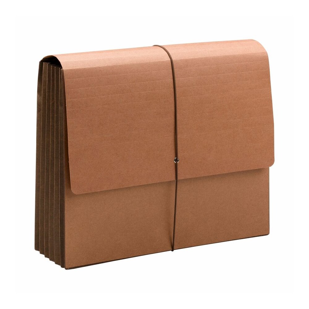 Smead TUFF Letter Recycled File Wallet - 12 3/8" x 10" - 7" Expansion - Top Tab Location - Redrope - Redrope - Tear Resistant, Reinforced Gusset, Elastic Closure, Flap Closure - 30% Recycled - 1 Each. Picture 2