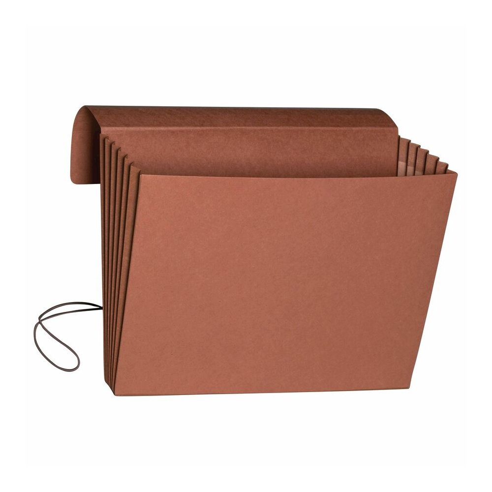 Smead Legal Recycled File Wallet - 8 1/2" x 14" - 5 1/4" Expansion - Top Tab Location - 11 pt. - Redrope - Elastic Closure, Flap, Reinforced Gusset, Tear Resistant - 30% Recycled - 1 Each. Picture 4