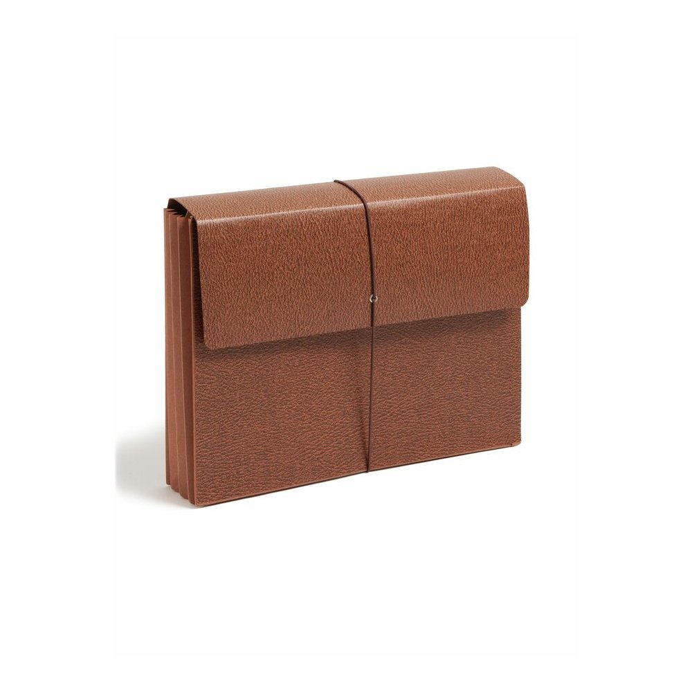 Smead Letter Recycled File Wallet - 8 1/2" x 11" - 3 1/2" Expansion - Redrope - Elastic Closure, Reinforced Gusset, Flap - 30% Recycled - 1 Each. Picture 9