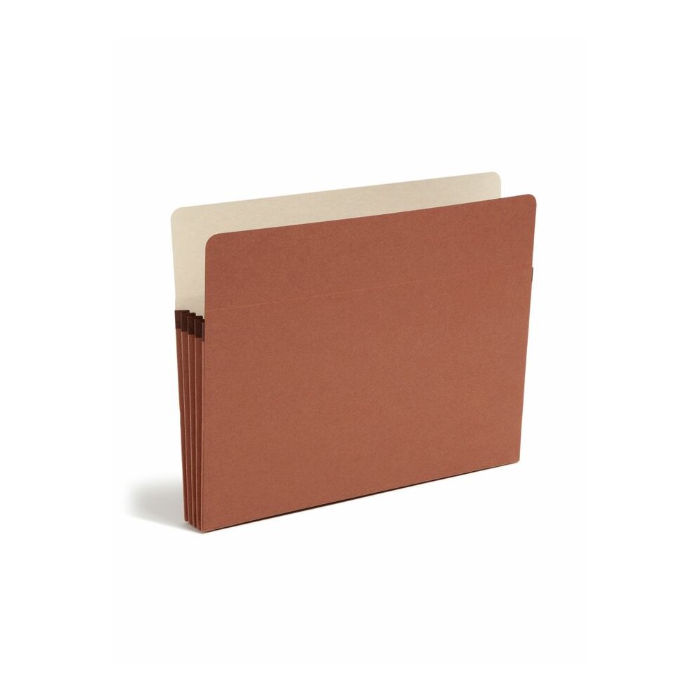 Smead Straight Tab Cut Letter Recycled File Pocket - 8 1/2" x 11" - 3 1/2" Expansion - Top Tab Location - 12.5 pt. - Redrope - Tear Proof, Tear Resistant, Rounded Corner, Reinforced Gusset - 30% Recyc. Picture 5