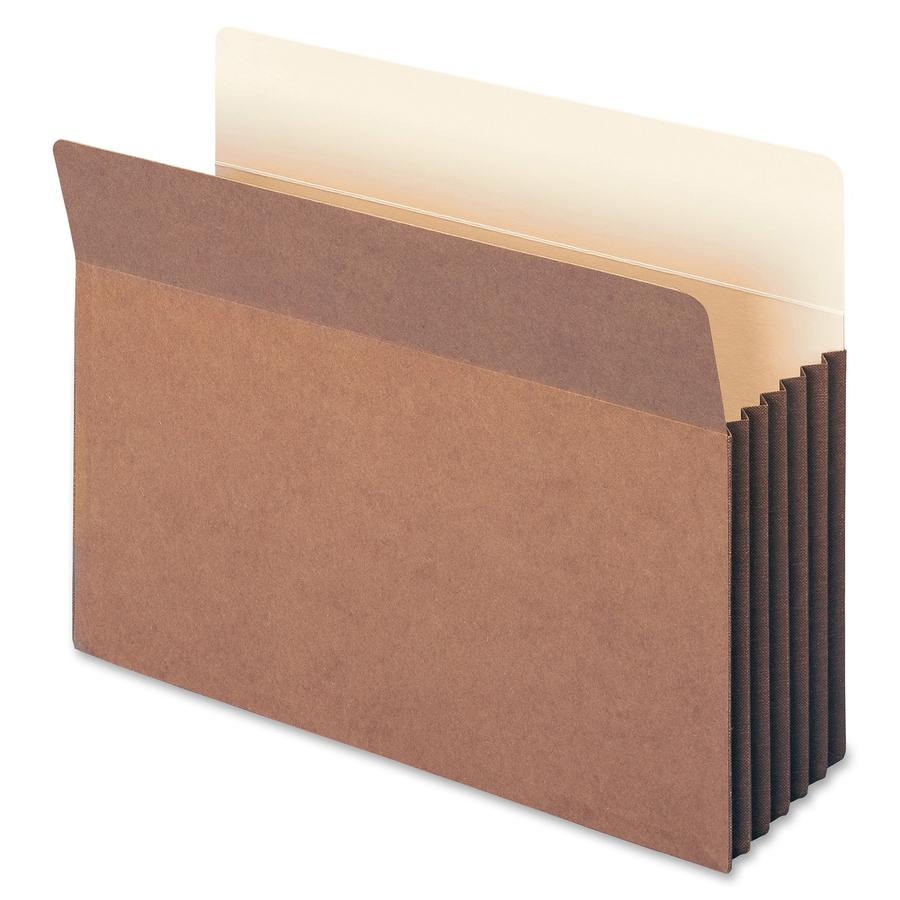 Smead Straight Tab Cut Letter Recycled File Pocket - 8 1/2" x 11" - 5 1/4" Expansion - Top Tab Location - 12.5 pt. - Redrope - Tear Resistant, Rounded Corner, Reinforced Gusset - 30% Recycled - 10 / B. Picture 9