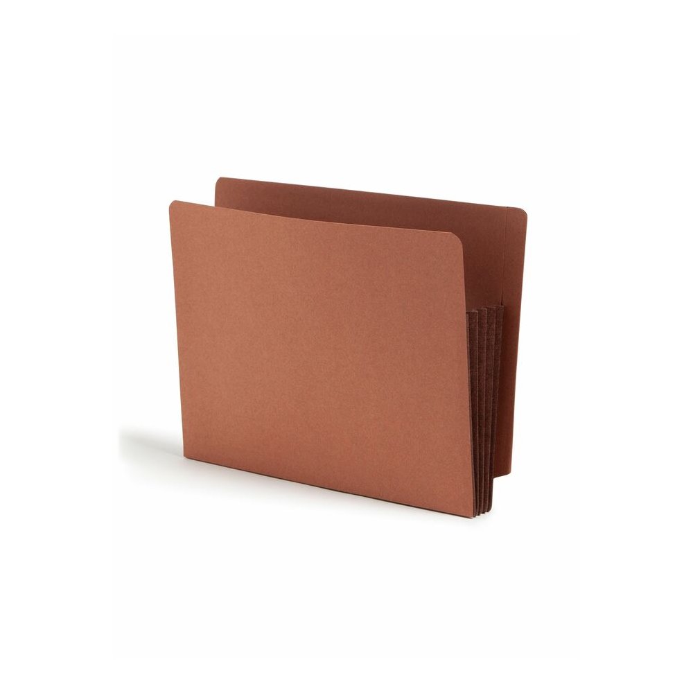 Smead Straight Tab Cut Letter Recycled File Pocket - 8 1/2" x 11" - 3 1/2" Expansion - 1 Pocket - Top Tab Location - 12.5 pt. - 2 Plys - Dark Brown - Tear Resistant - 30% Recycled - 10 / Box. Picture 5