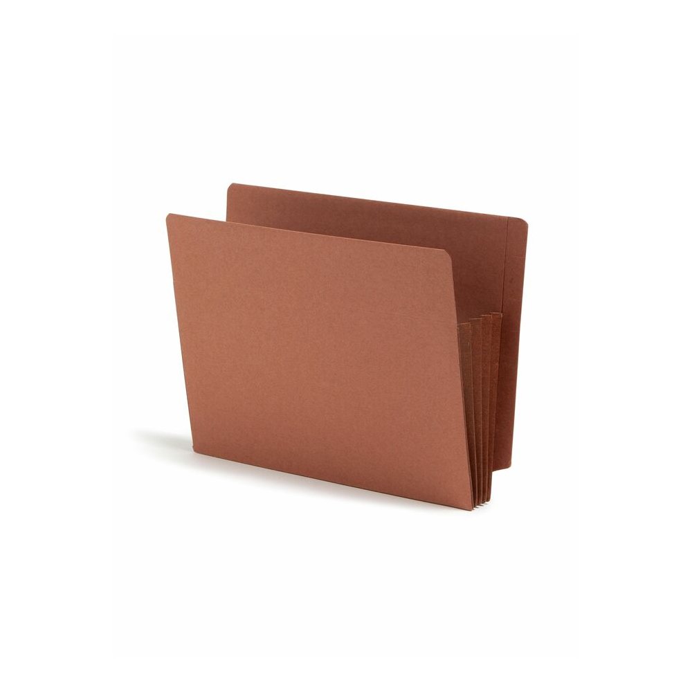 Smead TUFF Straight Tab Cut Letter Recycled File Pocket - 8 1/2" x 11" - 3 1/2" Expansion - 2 Plys - Redrope - Rip Resistant, Tear Resistant, Reinforced Tab, Heavyweight Cover - 30% Recycled - 10 / Bo. Picture 6